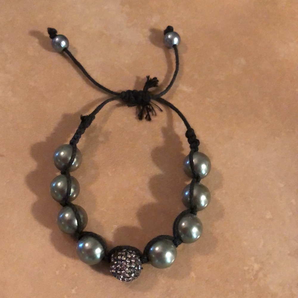 EUC 3 PEARL & BLING Cord ADJUSTABLE Bracelet’s - Picture 4 of 6